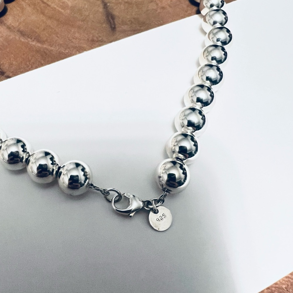 Tiffany Ball Necklace 18” sterling silver - Picture 9 of 9